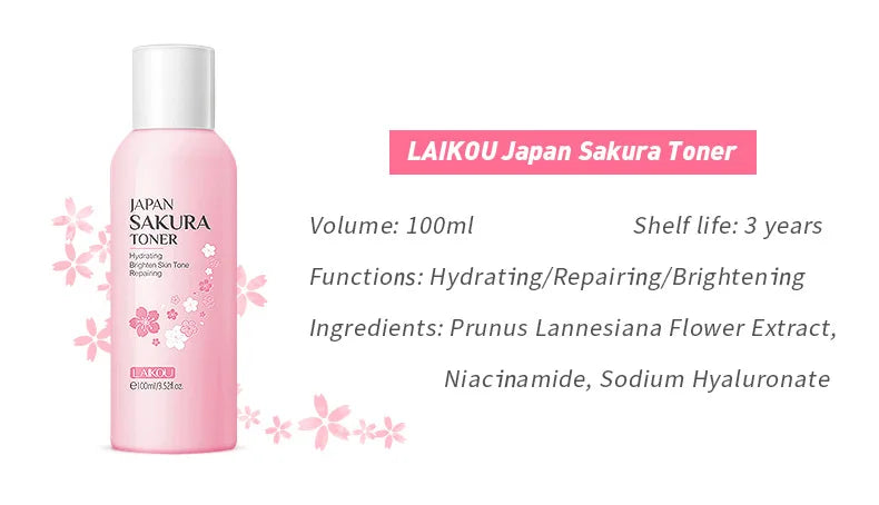 Sakura 9-in-1 Japanese Skincare Set – Deep Hydration & Brightening Kit
