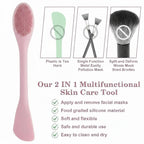 GlowSwipe™ | 2-in-1 Silicone Face Brush for Mask & Cleanser