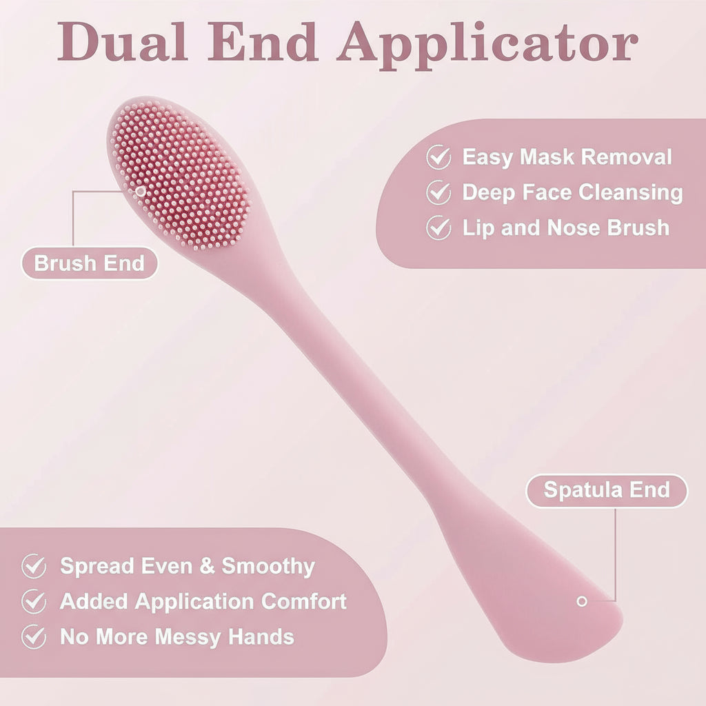 GlowSwipe™ | 2-in-1 Silicone Face Brush for Mask & Cleanser